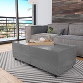 Medina Salontafel 120x60x35 cm hoogglans grijs