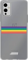 6F hoesje - geschikt voor OnePlus 9 -  Transparant TPU Case - #LGBT - Horizontal #ffffff