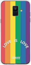 6F hoesje - geschikt voor Samsung Galaxy A6 (2018) -  Transparant TPU Case - #LGBT - Love Is Love #ffffff