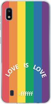 6F hoesje - geschikt voor Samsung Galaxy A10 -  Transparant TPU Case - #LGBT - Love Is Love #ffffff