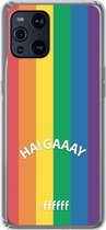 6F hoesje - geschikt voor OPPO Find X3 Pro -  Transparant TPU Case - #LGBT - Ha! Gaaay #ffffff