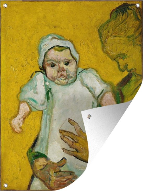 Tuin decoratie Madame Roulin en haar baby - Vincent van Gogh - 30x40 cm - Tuindoek - Buitenposter