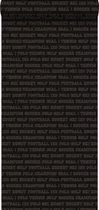 ESTAhome behang sport teksten donkerbruin - 115626 - 53 cm x 10,05 m