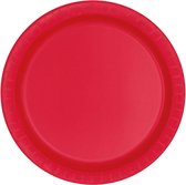 Unique Feestborden Rood 17,7 Cm 8 Stuks