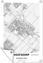 Tuinposter - Tuindoek - Tuinposters buiten - Stadskaart Hoofddorp - 80x120 cm - Tuin - Plattegrond