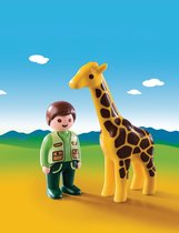 Playmobil 1.2.3 Soigneur Avec Girafe
