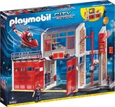 PLAYMOBIL City Action Grote brandweerkazerne met helicopter - 9462