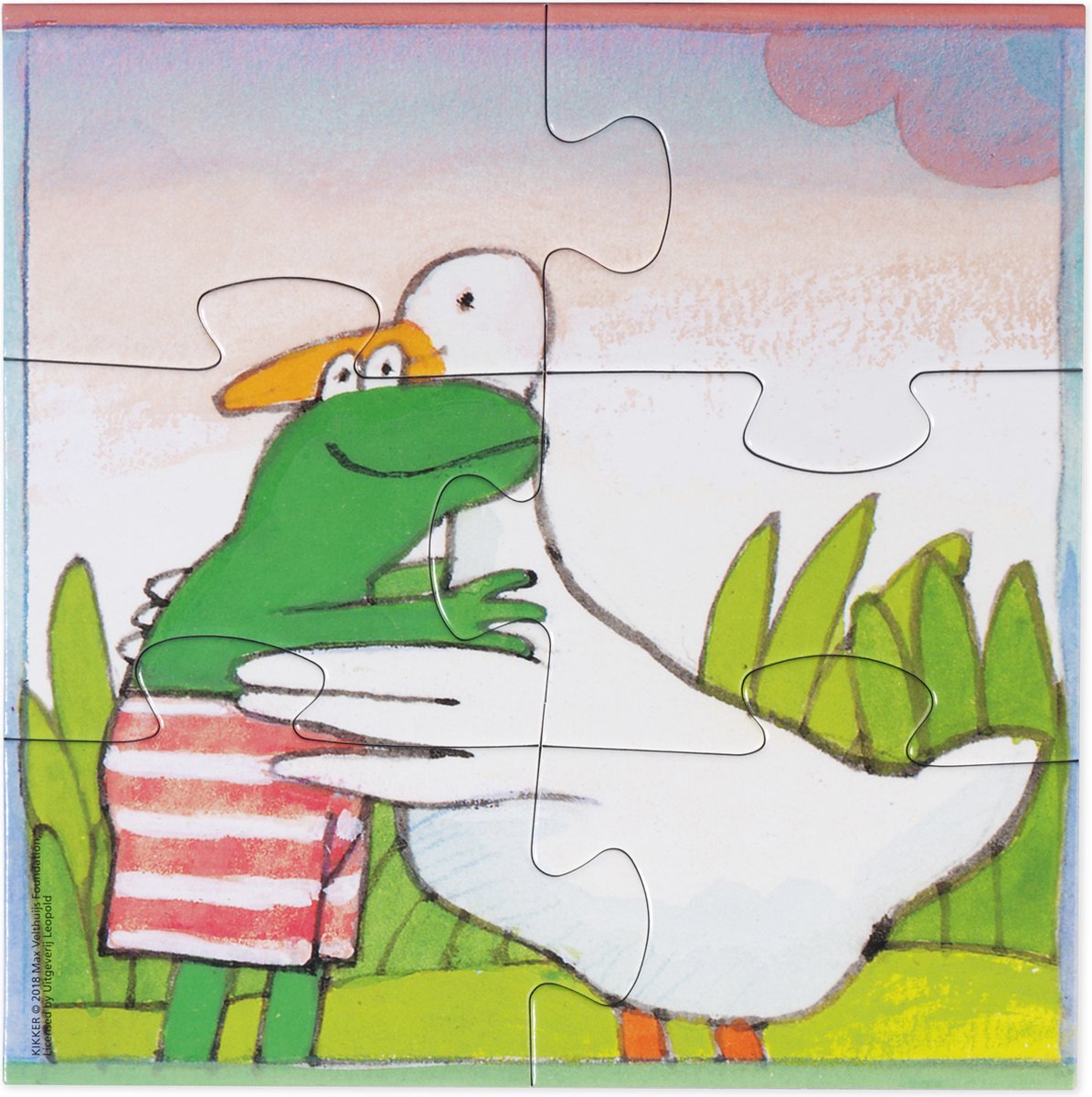 Kikker puzzel 4 in 1 educatief peuter speelgoed - kinderpuzzel 4x6x9x16 stukjes leren puzzelen - cadeautip puzzel 3 jaar en ouder - Bambolino Toys — afbeelding 10