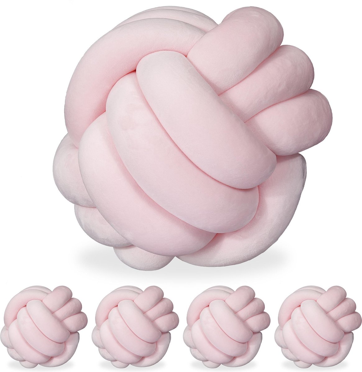 5x knot kussen - sierkussen knopen - knoopkussen - Scandinavisch - Ø 25 cm