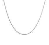 YO&NO - Ketting - Zilver - Venetiaans bol -  1,2 mm -  41 + 4 cm - Gerhodineerd - Zilver 925