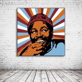 Pop Art Marvin Gaye Poster - 90 x 90 cm Fotopapier Mat 180 gr - Popart Wanddecoratie