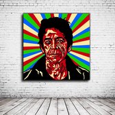 Pop Art Lou Reed LTD Edition Canvas - 100 x 100 cm - Canvasprint - Op dennenhouten kader - Geprint Schilderij - Popart Wanddecoratie