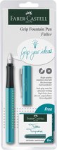 Vulpen Faber-Castell Grip 2010 M turquoise, set van 2 stuks FC-201739