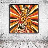 Pop Art Ivo Van Damme Poster in lijst - 90 x 90 cm en 2 cm dik - Fotopapier Mat 180 gr Framed - Popart Wanddecoratie inclusief lijst