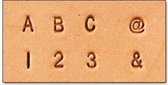 Tandy Leather | Leerstempeset | Alfabet en cijfers | 3 mm