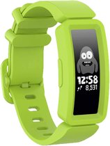 Siliconen Smartwatch bandje - Geschikt voor  Fitbit Ace 2 siliconen bandje - voor kids - lichtgroen - Strap-it Horlogeband / Polsband / Armband