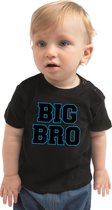 Big bro cadeau t-shirt zwart voor peuter / kinderen - Aankodiging zwangerschap grote broer 98 (13-36 maanden)