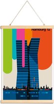 JUNIQE - Posterhanger Hamburg 12 -20x30 /Kleurrijk