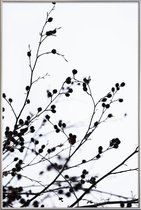JUNIQE - Poster met kunststof lijst Winter Silhouettes 1 -13x18 /Wit &