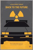 JUNIQE - Poster met kunststof lijst Back to the Future I -30x45 /Geel