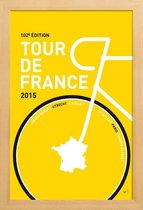 JUNIQE - Poster in houten lijst MY TOUR DE FRANCE MINIMAL POSTER 2015