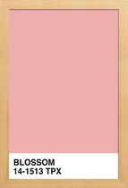 JUNIQE - Poster met houten lijst Blossom -13x18 /Roze & Wit