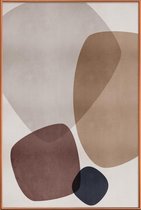 JUNIQE - Poster met kunststof lijst Graphic 207 -20x30 /Bruin & Ivoor