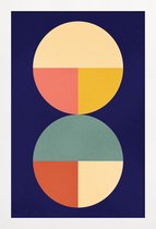 JUNIQE - Poster in houten lijst Divided -20x30 /Kleurrijk