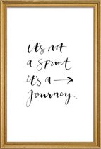 JUNIQE - Poster met houten lijst Journey -40x60 /Wit & Zwart