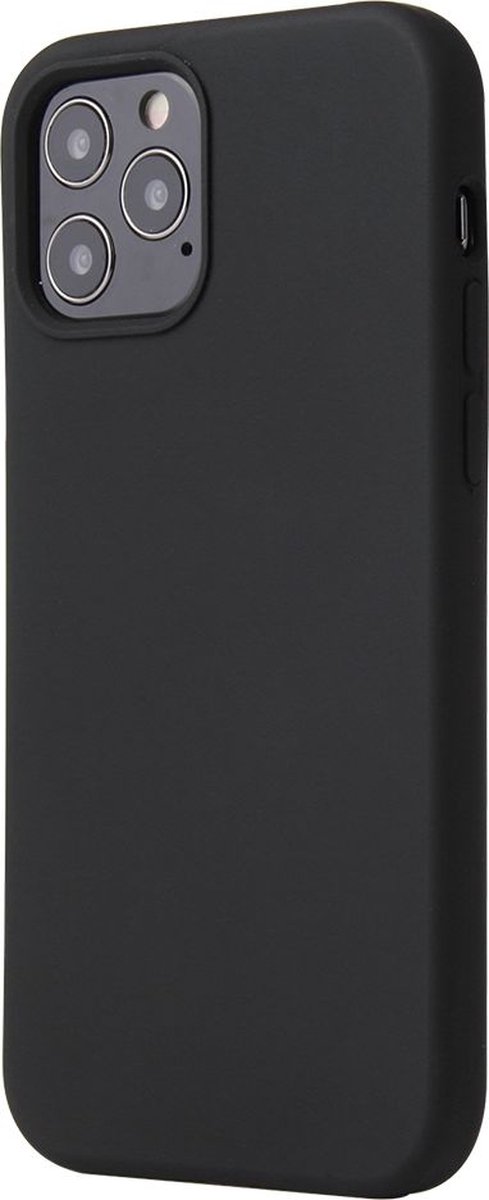 Mobigear Hoesje geschikt voor Apple iPhone 12 Mini Siliconen Telefoonhoesje | Mobigear Rubber Touch Backcover | iPhone 12 Mini Case | Back Cover - Zwart