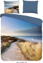 Luxe Zachte Dekbedovertrek Eenpersoons - 140x200/220cm - Inclusief 1 Kussensloop - 100% Versterkt Katoen - Duinen