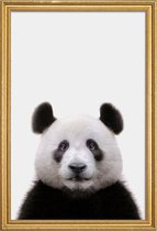 JUNIQE - Poster met houten lijst Panda -30x45 /Wit & Zwart