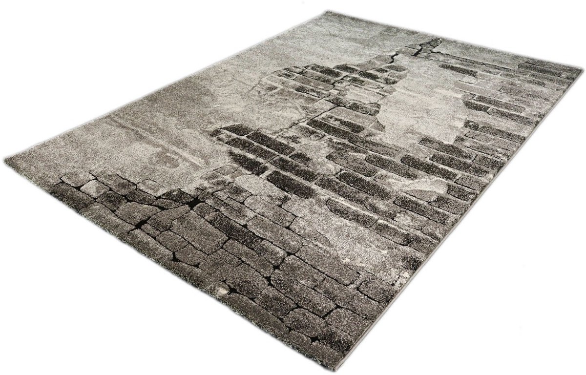 Merinos - Muur Design Vloerkleed - Ibiza 20270-95 - Grijs-80 x 150 cm