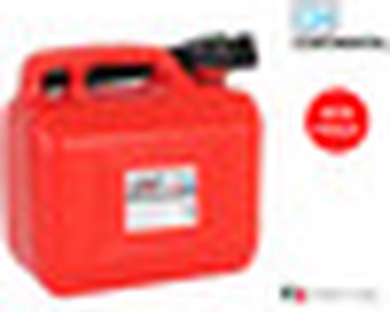 Rode jerrycan met 'CN CONTINENTAL' logo en 'NEW PRICE' sticker.