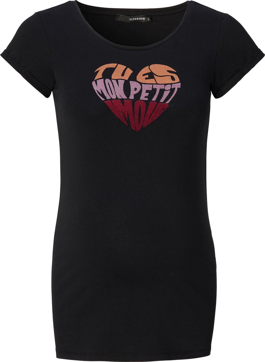 Supermom - Maat XS - T-shirt Heart Zwangerschap