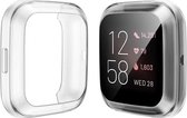 Strap-it TPU case - transparant bescherm hoesje geschikt voor Fitbit Versa 2 - doorzichtige beschermhoes voor Versa 2