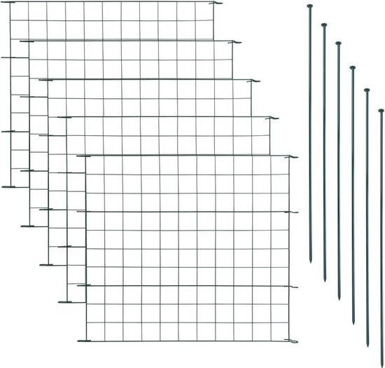 Evel vijver- & tuingaas 11-delig 71x71cm 6X6cm maas zwart