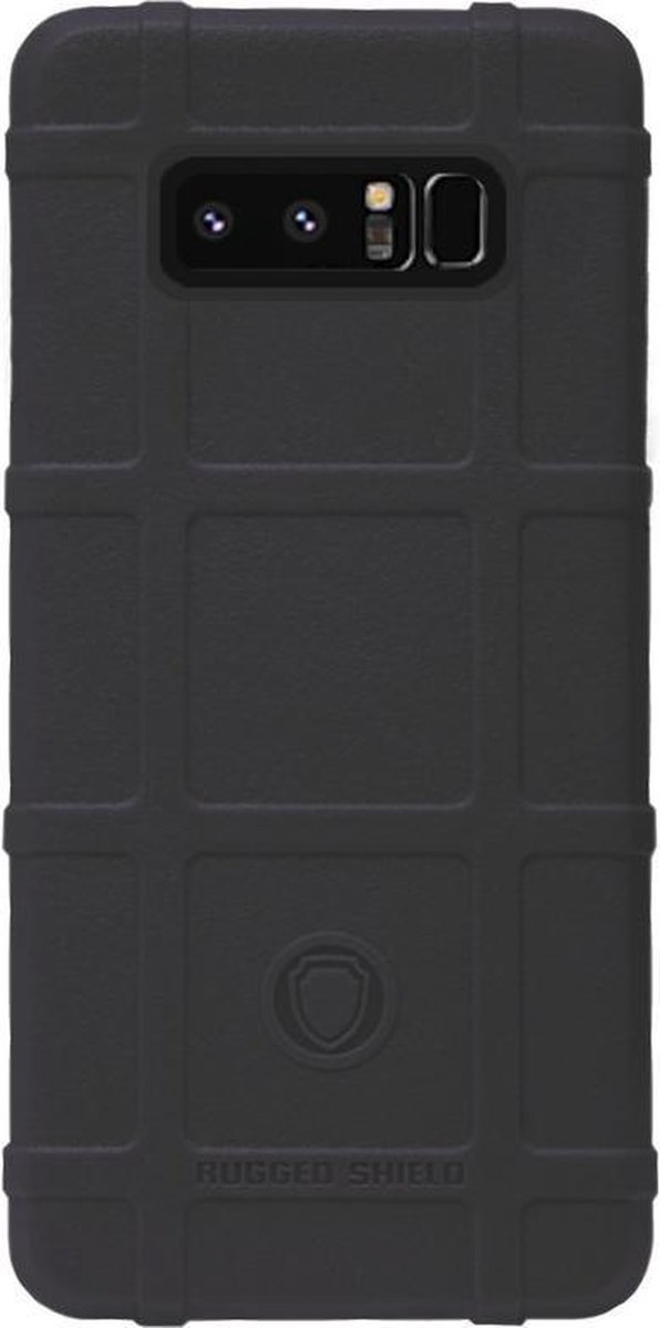 - RUGGED SHIELD Rubber Bumper Case Hoesje Geschikt voor Samsung Galaxy Note 8 - Zwart