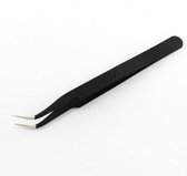 Pincet stainless steel zwart 12.1 cm x 0.9 cm