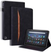 Voor Amazon Fire HD 8 2020 10e Gen Business Schokbestendige Horizontale Flip Lederen Case met Houder & Kaartsleuven & Fotolijst & Pen Slot & Slaap / Wake-up Functie (Zwart)