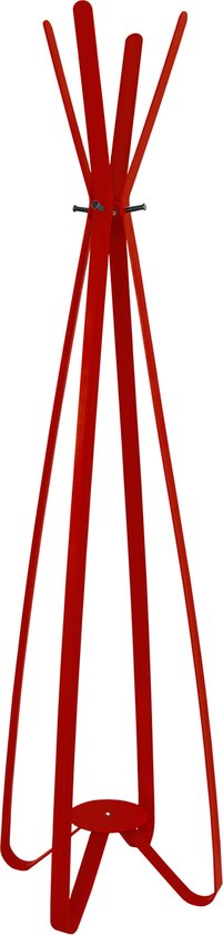 Gorillz Modi - kapstok staand- staande kapstok - 8 haken - Metaal - 170 cm - Rood