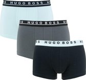 Hugo Boss 3-pack boxershorts trunk - zwart/wit/grijs