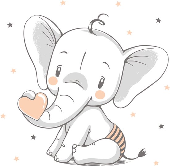 Peinture Sur Toile Bebe Elephant Bol Com