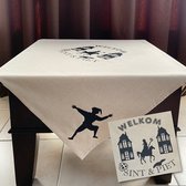 Tafelkleed katoen welkom Sint & Piet 150 x 150 | Rosami | Sinterklaas