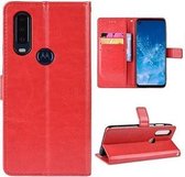 Motorola One Action Hoesje Wallet Case Rood