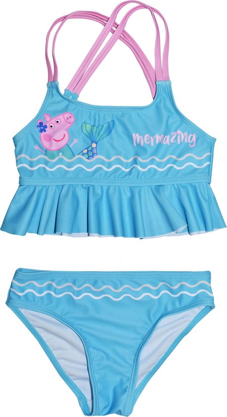 Nickelodeon Bikini Peppa Pig Meisjes Polyester Lichtblauw Maat 2 Jaar