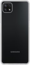 Hoesje Geschikt voor Samsung A22 5G Hoesje Siliconen Cover Case - Hoes Geschikt voor Samsung Galaxy A22 5G Hoes Back Case - Transparant