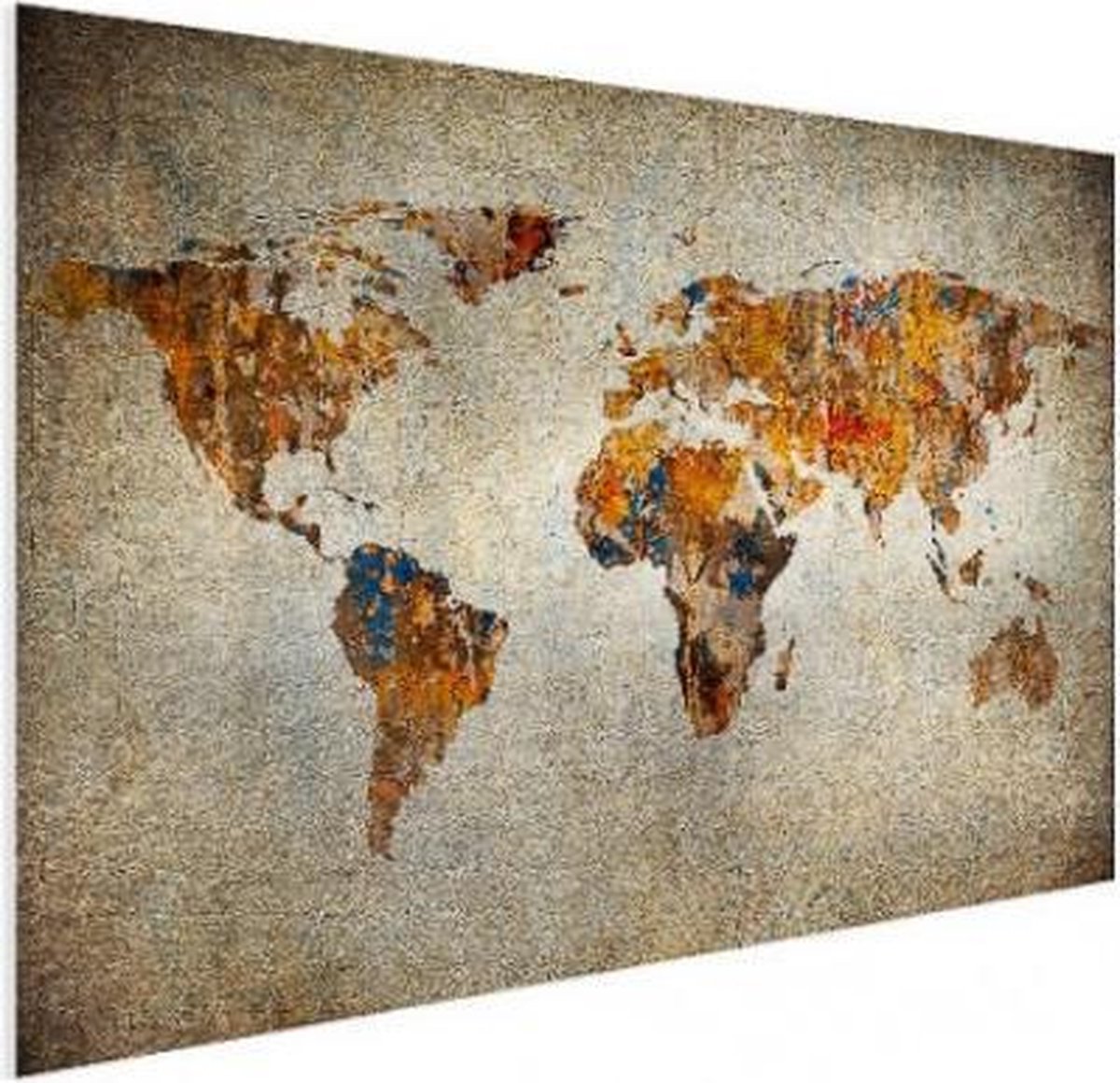 Wereldkaart Vintage - Poster op fotopapier