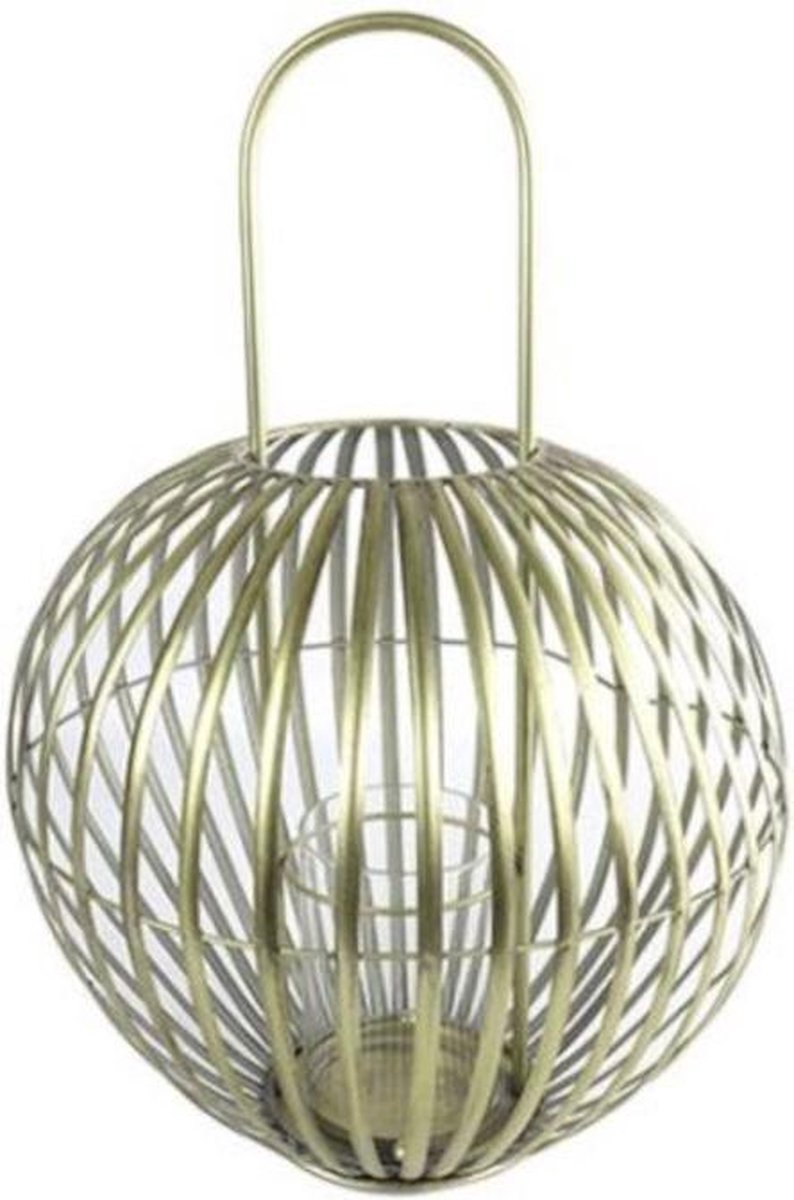 Non Branded Non branded Windlicht Ciaran 36 5 X 53 5 Cm Staal Goud