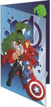 Marvel Wenskaart Avengers Junior 20,5 X 14,5 Cm Papier Blauw